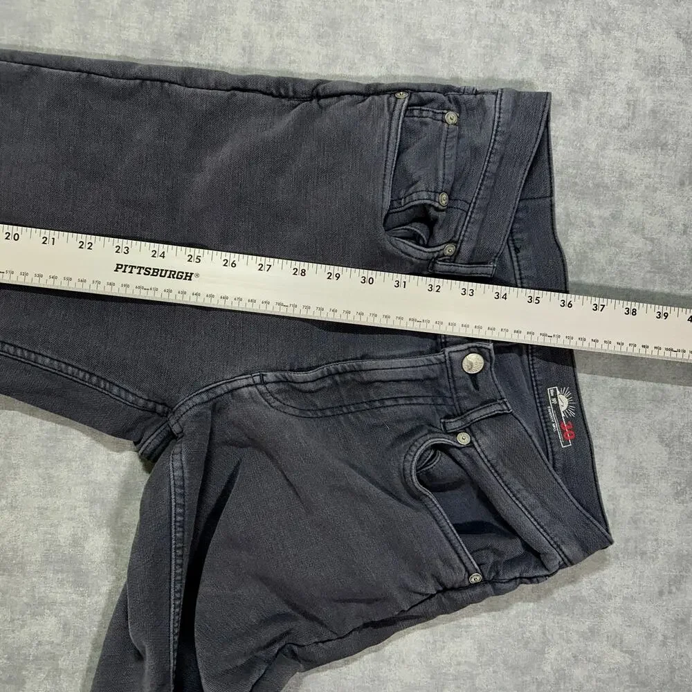 Faherty Stretch Terry 5 pocket grey slim fit casual pants hemmed mens 30x25